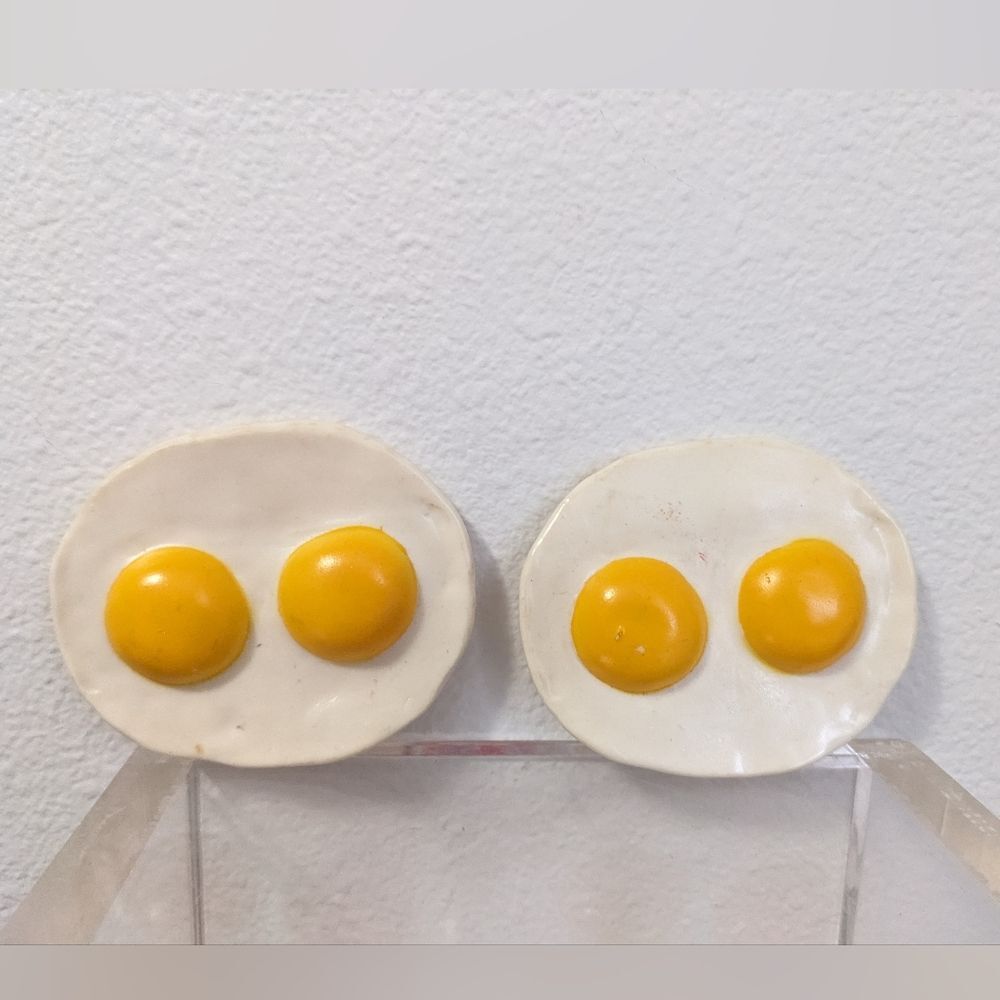 Vintage MTC Fried Eggs Playfood, Set of 2